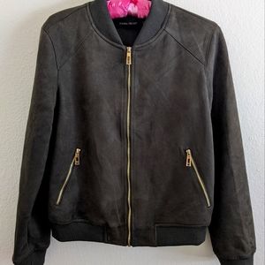 Ivanka Trump Faux Suede Bomber Jacket